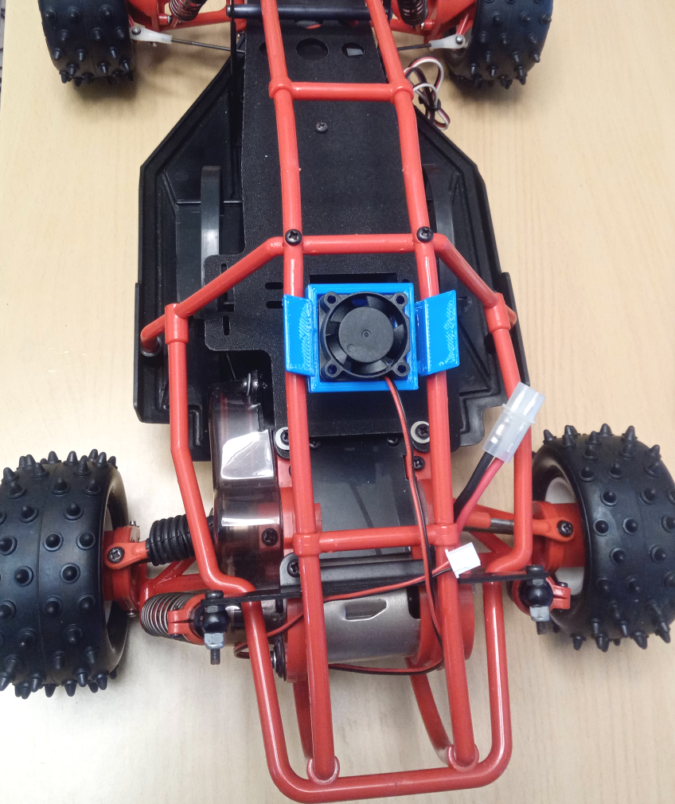 Vintage Hirobo Zerda/Bandai Intercepter motor and ESC fan mount